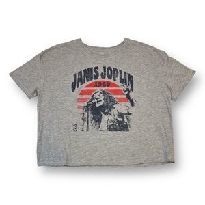 Gray Janis Joplin Graphic Tee
